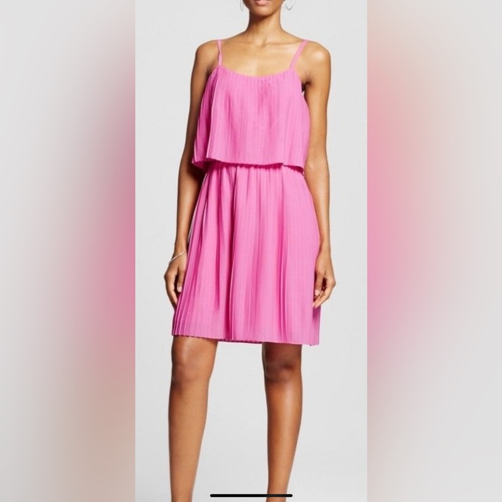 Merona Pink Accordion Pleated Dress